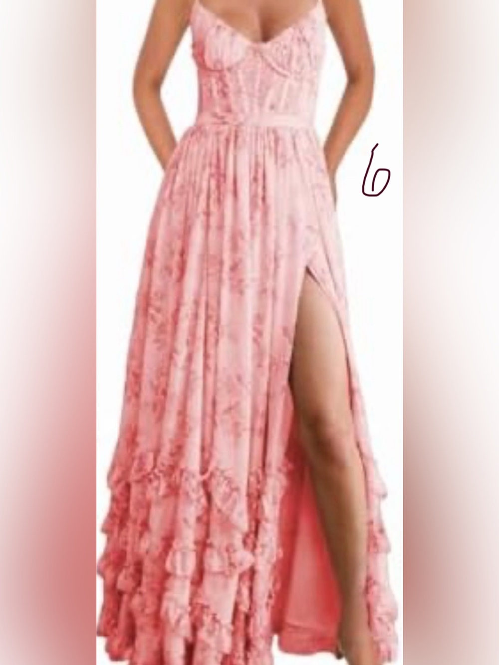 Women's Pink High-Slit Maxi Skirt